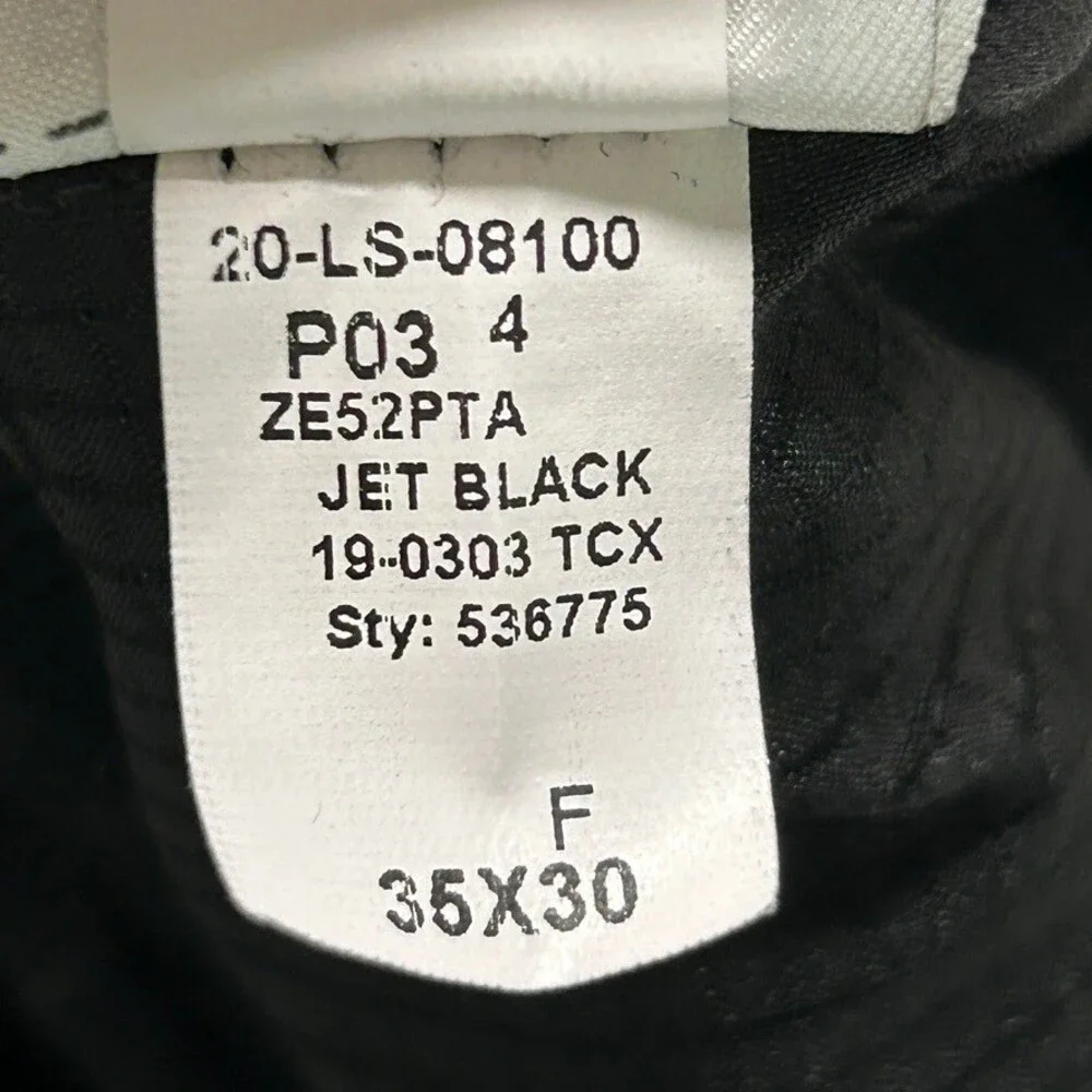 Banana Republic Men's Jet Black Tech Performance Slim Fit City Pants Size 35x30
